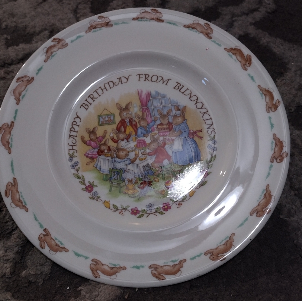Royal Doulton bunnykins happy birthday plate